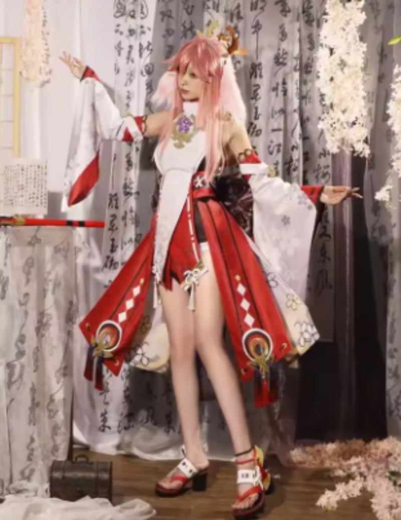 Genshin Impact Yae Miko Cospla - огляд і ціна Anime Cosplay Kostüm