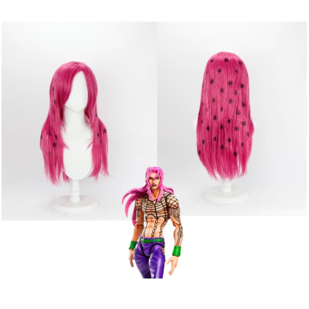 Anime JoJo Diavolo Cosplay Wig - огляд і ціна Cosplay Anime Pink Hair