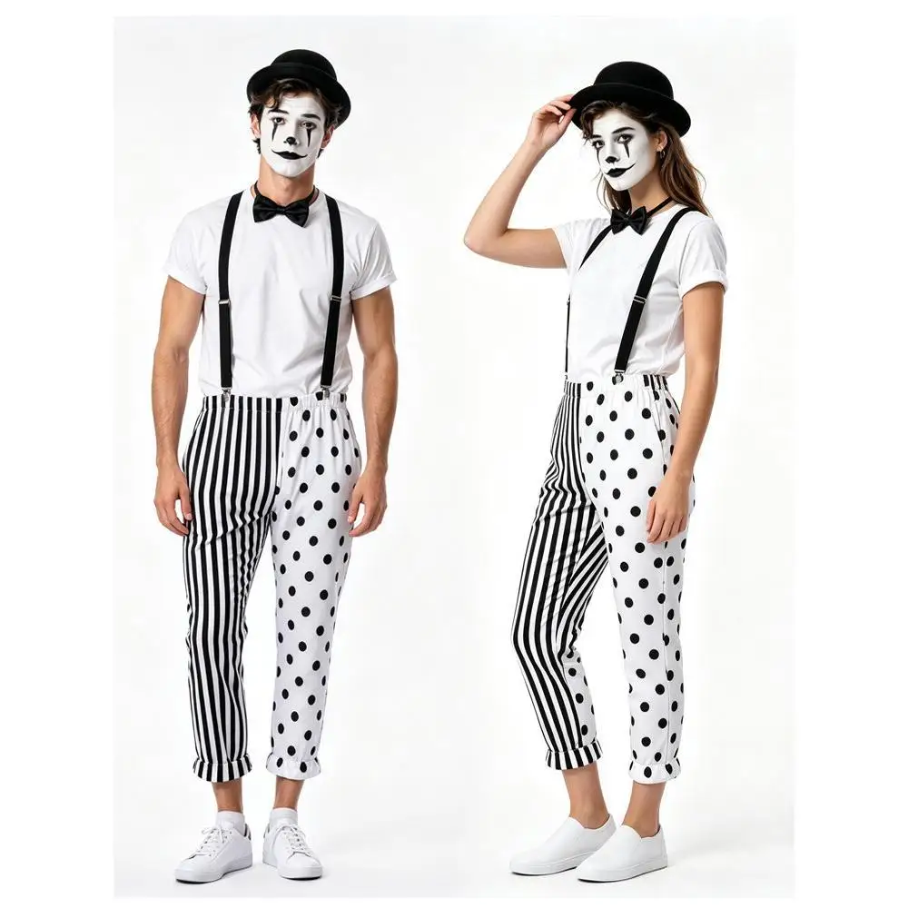 Black And White Mime Clown Cou - огляд і ціна Anime Cosplay Couple