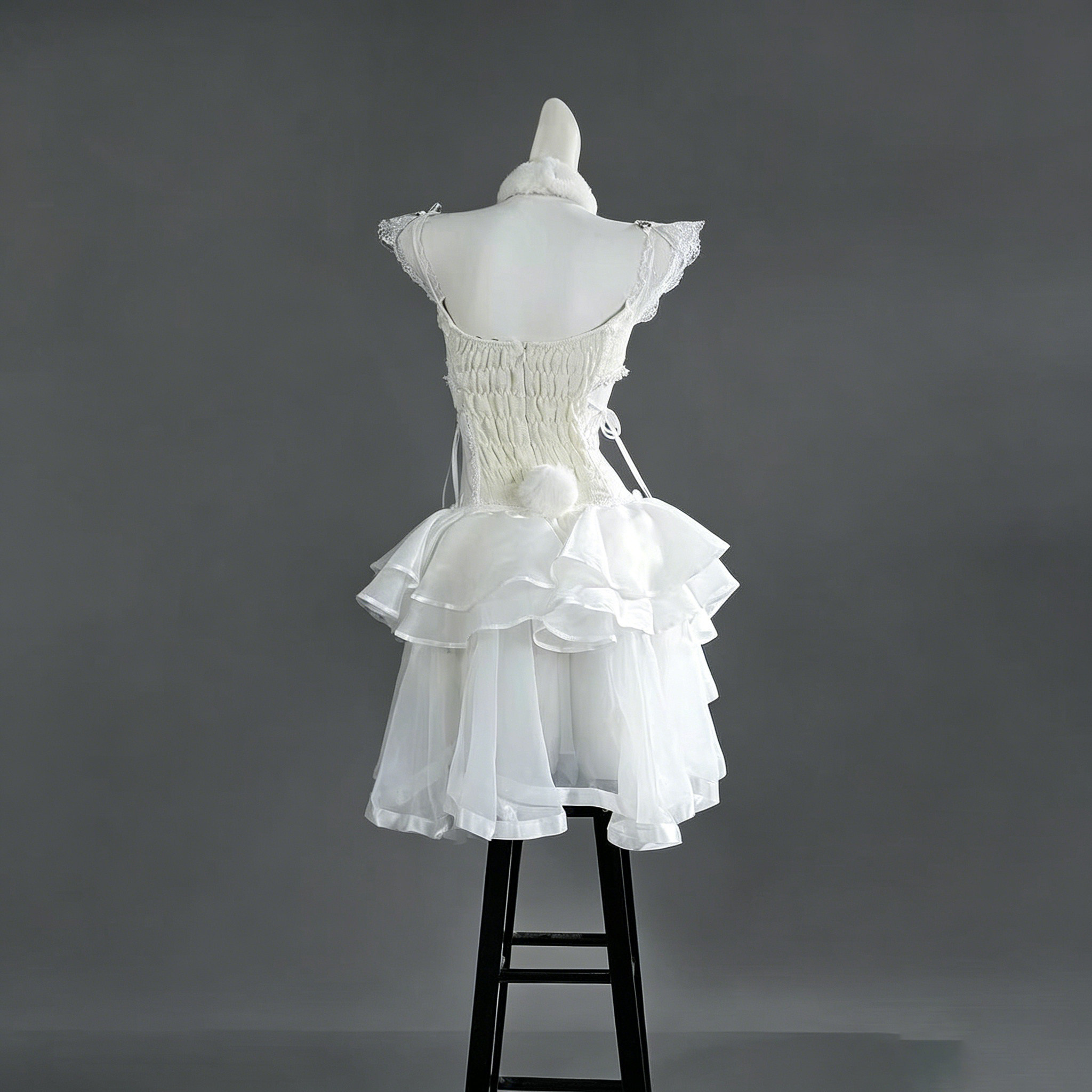White Cosplay Dress Sheer Tull - огляд і ціна Anime Cosplay Japanese