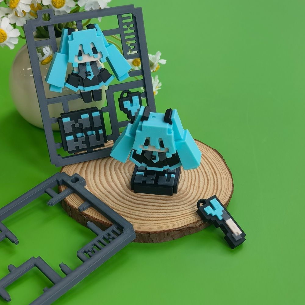 3D Printed Cute Pixel Hatsune  - огляд і ціна Cosplay Anime N